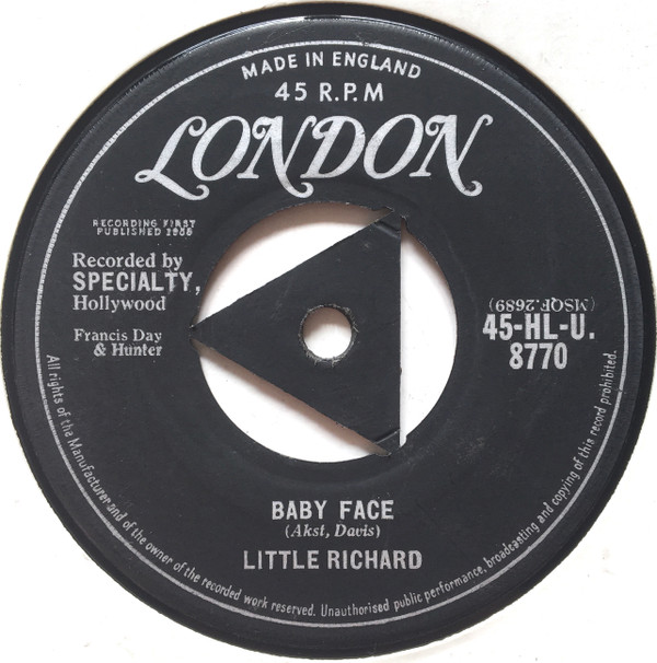 Little Richard - Baby Face - Used Vinyl Record 7" image 1