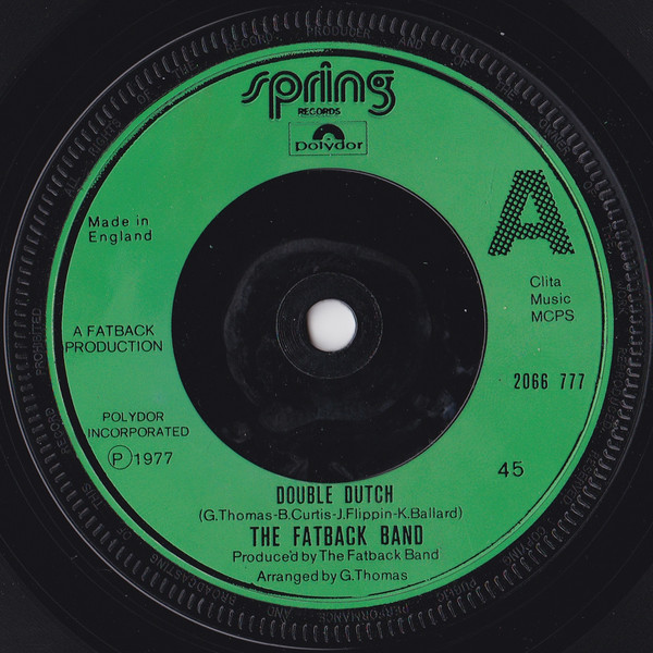 Fatback Band - Double Dutch - Used Vinyl Record 7" image 1