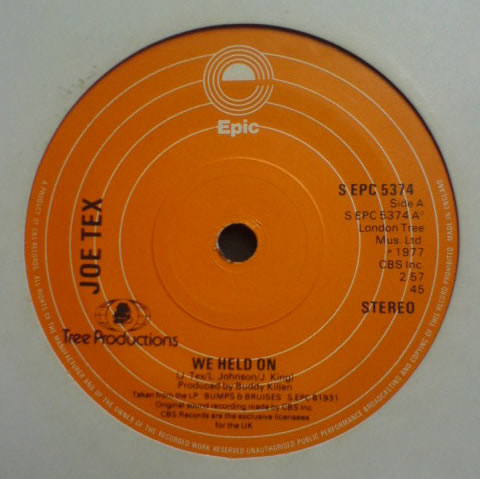 Joe Tex - We Held On - Used Vinyl Record 7" image 1