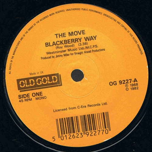 Move - Blackberry Way / Brontosaurus - Used Vinyl Record 7" image 1