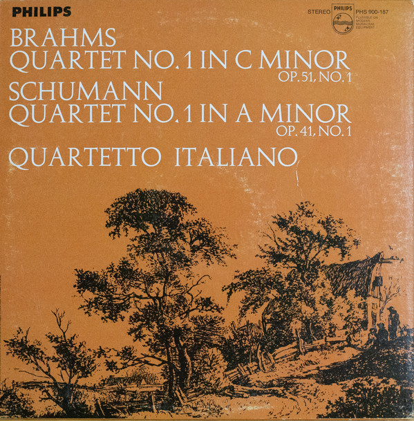 Brahms String Quartet No. 1 Schumann String Quartet No. 1 Quartetto Italiano