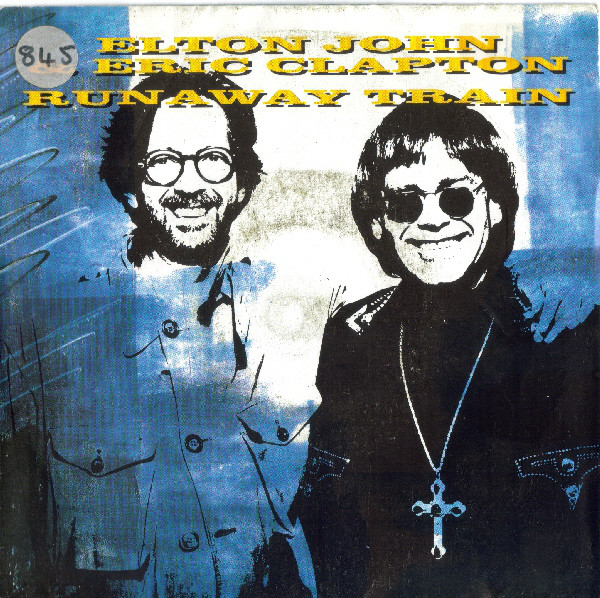 Elton John - Runaway Train - Used Vinyl Record 7" image 1