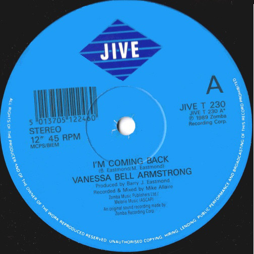 Vanessa Bell Armstro - I'm Coming Back - Used Vinyl Record 12" image 1