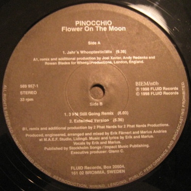 Pinocchio - Flower On The Moon - Used Vinyl Record 12" image 1