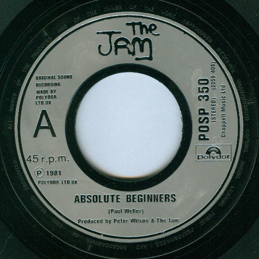 Jam - Absolute Beginners - Used Vinyl Record 7" image 1