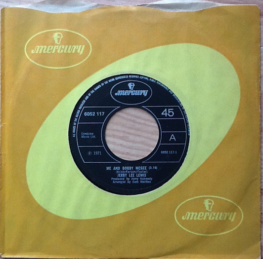 Jerry Lee Lewis - Me And Bobby McGee - Used Vinyl Record 7" image 1