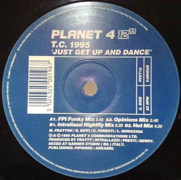 TC 1995 - Just Get Up And Dance - Used Vinyl Record 12" image 1