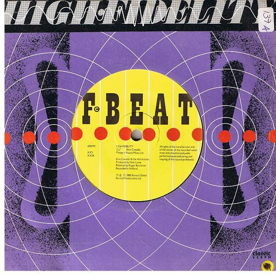 Elvis Costello & The - High Fidelity - Used Vinyl Record 7" image 1