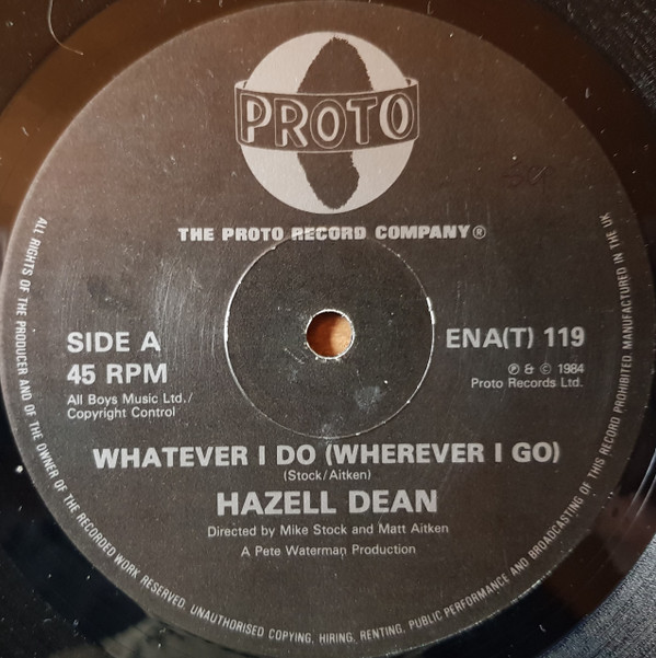 Hazell Dean - Whatever I Do (Wherever I Go) - Used Vinyl Record 12" image 1