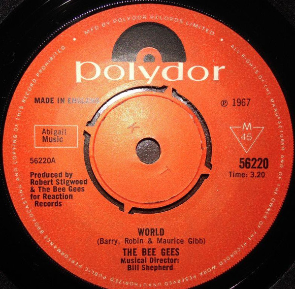 Bee Gees - World - Used Vinyl Record 7" image 1