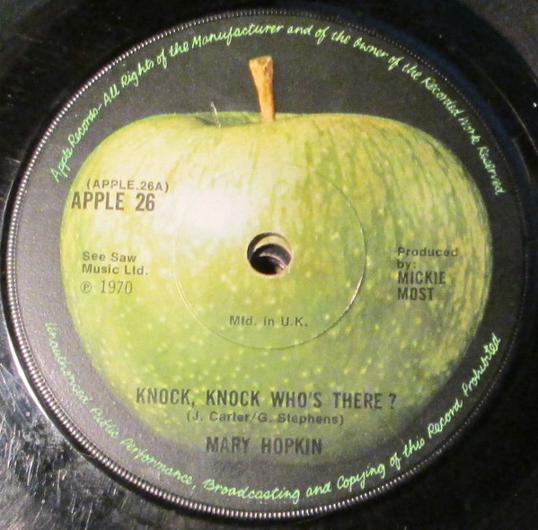 Mary Hopkin - Knock Knock Who's There - Used Vinyl Record 7" image 1