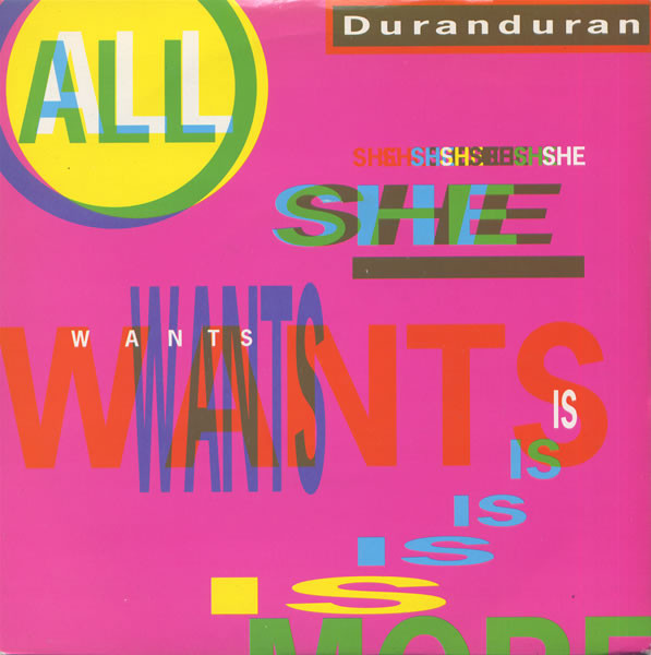 Duran Duran - All She Wants Is - Used Vinyl Record 7" image 1