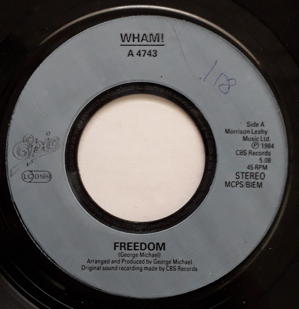 Wham! - Freedom - Used Vinyl Record 7" image 1