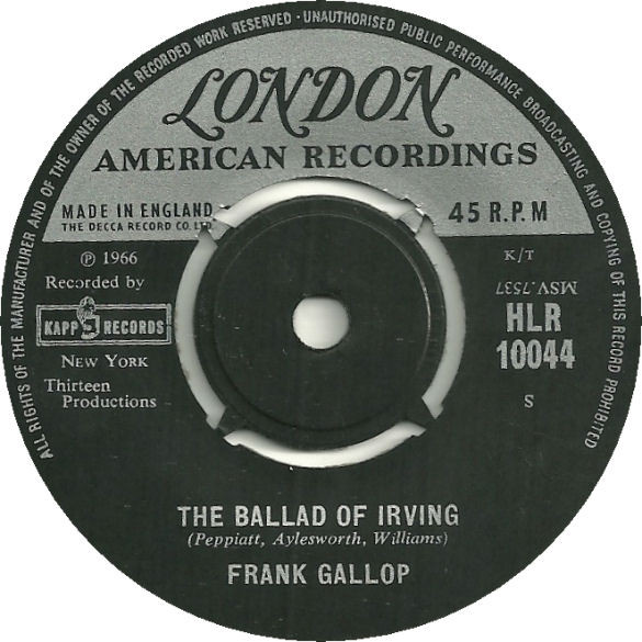 The Ballad Of Irving / Would You Believe It?