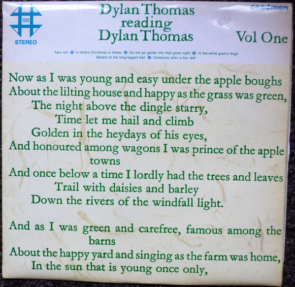Dylan Thomas - Reading , Vol One - Used Vinyl Record image 1