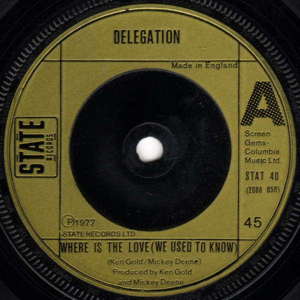 Delegation - Where Is The Love (We Used To Know) - Used Vinyl Record image 1