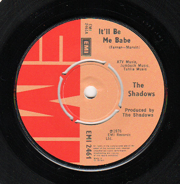 Shadows - It'll Be Me Babe - Used Vinyl Record 7" image 1