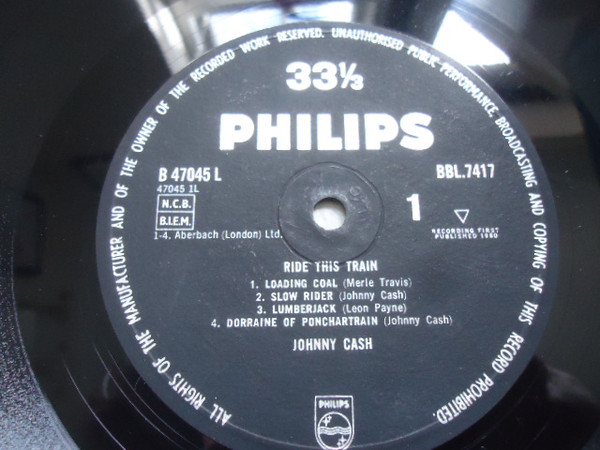 Johnny Cash - Ride This Train - Used Vinyl Record image 1