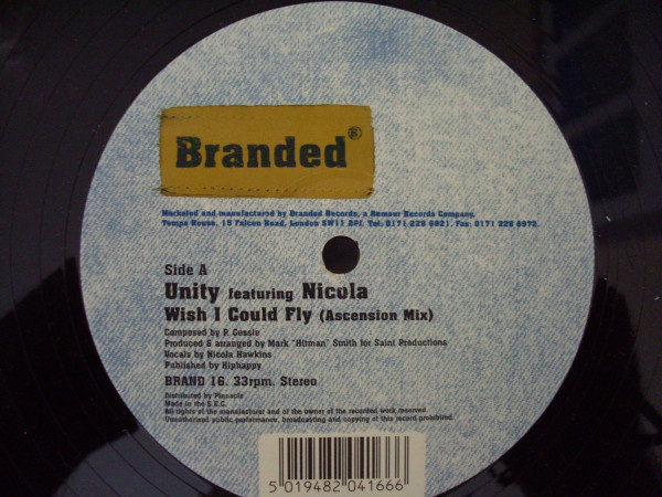 Unity - Wish I Could Fly - Used Vinyl Record 12" image 1
