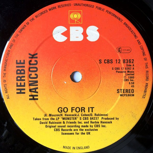 Herbie Hancock - Go For It - Used Vinyl Record 12" image 1