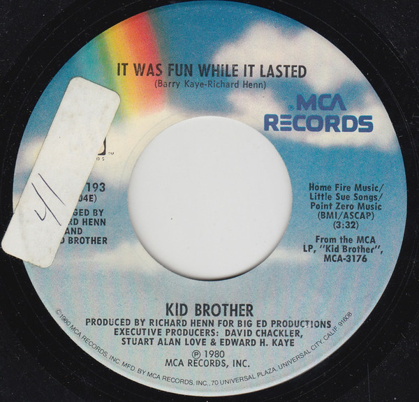 Kid Brother - It Was Fun While It Lasted - Used Vinyl Record 7" image 1