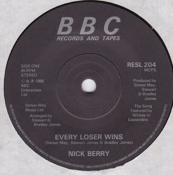 Nick Berry - Every Loser Wins - Used Vinyl Record 7" image 1