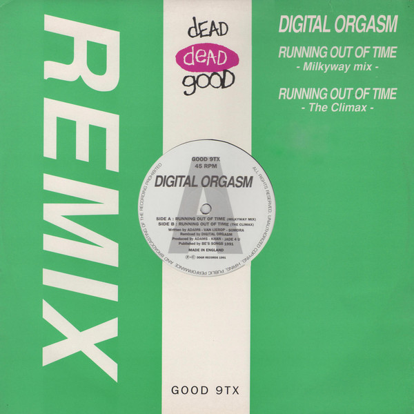 Digital Orgasm - Running Out Of Time (Remix) - Used Vinyl Record 12" image 1