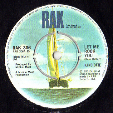 Kandidate - Let Me Rock You - Used Vinyl Record 7" image 1