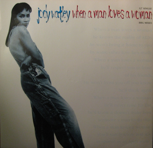 Jody Watley - When A Man Loves A Woman (BBG Mixes) - Used Vinyl Record 1 image 1