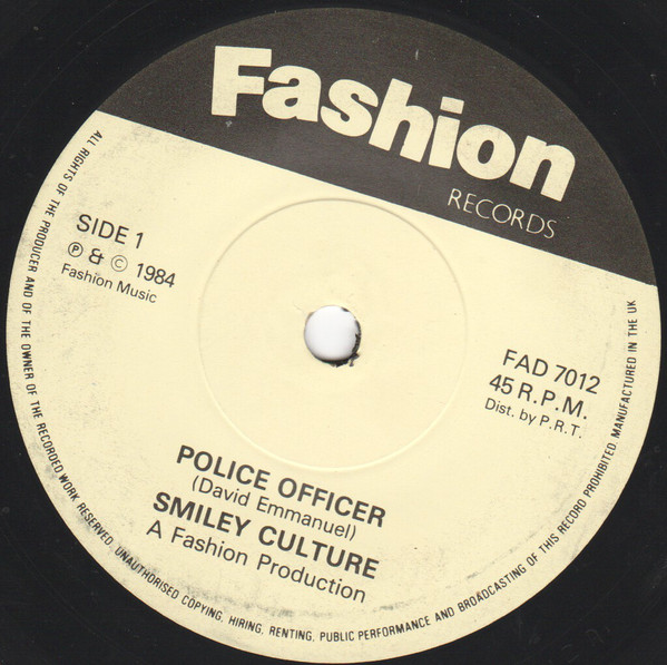Smiley Culture - Police Officer - Used Vinyl Record 7" image 1